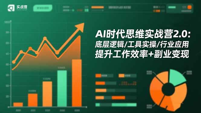 (16506期)AI时代思维实战营2.0:底层逻辑/工具实操/行业应用 提升工作效率+副业变现