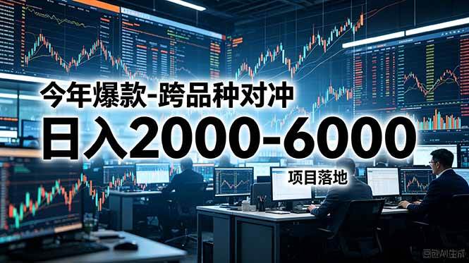 (18918期)今年爆款-跨品种对冲日入2000-6000,项目落地!