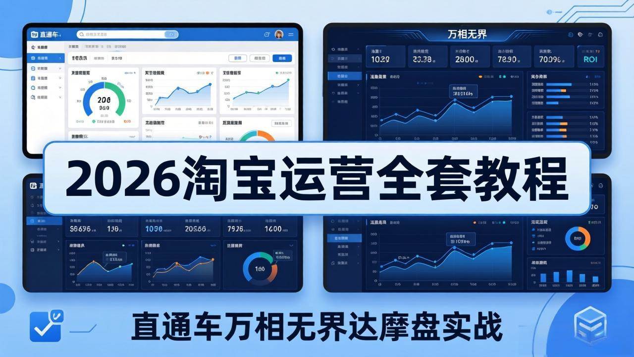 (19288期)2026淘宝运营全套教程(更新7月),直通车万相无界达摩盘实战,从基础到进阶提升流量转化