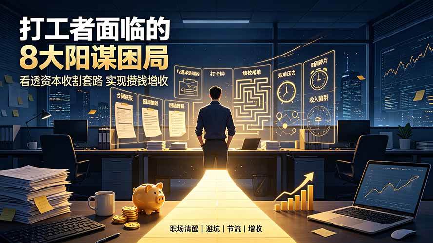 (19448期)付费文章:打工者面临的8大阳谋困局,看透资本收割套路实现攒钱增收