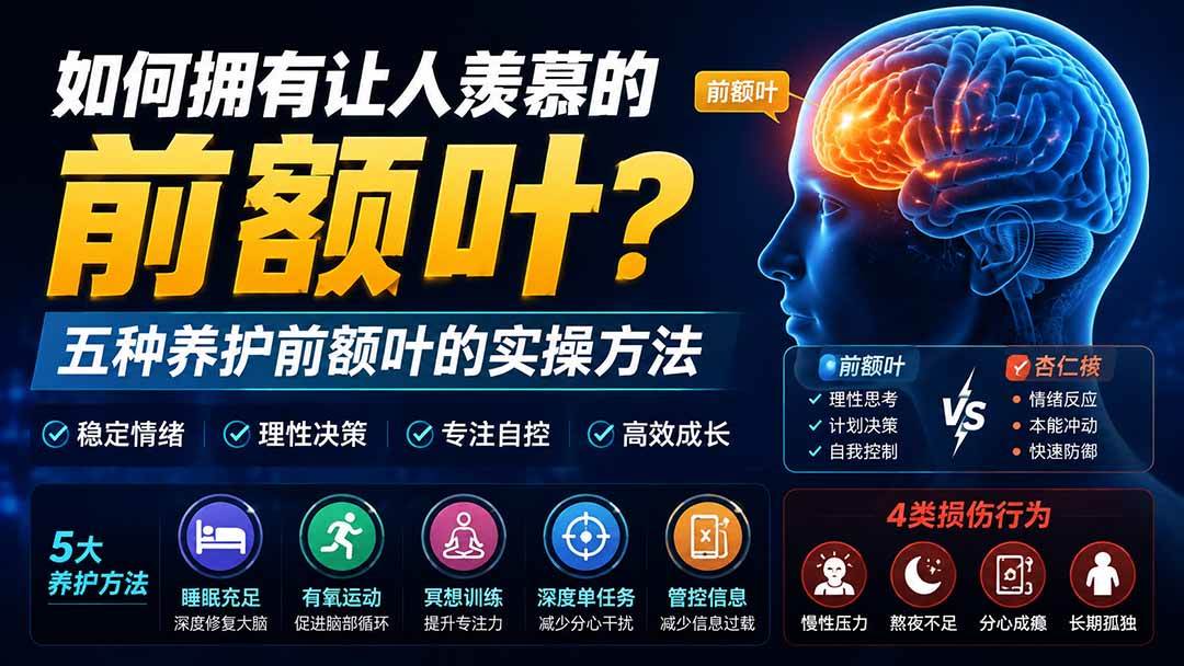 (19805期)付费文章:如何拥有让人羡慕的前额叶?五种养护前额叶的实操方法
