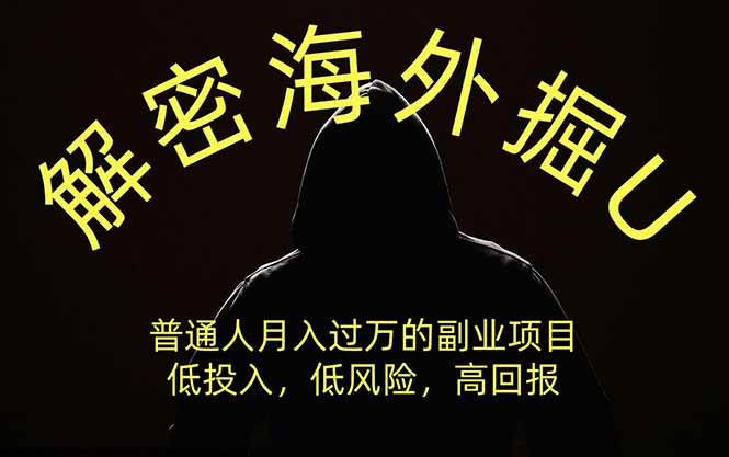 (19841期)解密海外掘U,普通人月入过万的副业项目,低投入、低风险高回报,没有之一