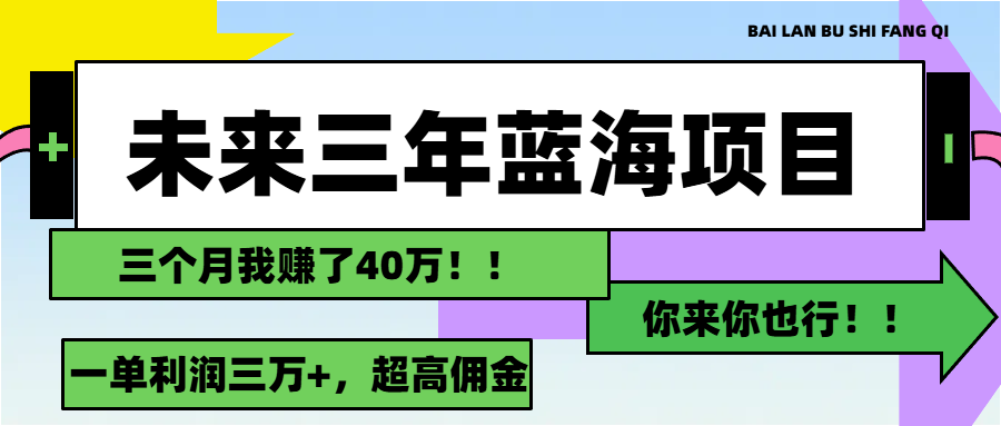 （11716期）未来三年，蓝海赛道，月入3万+插图