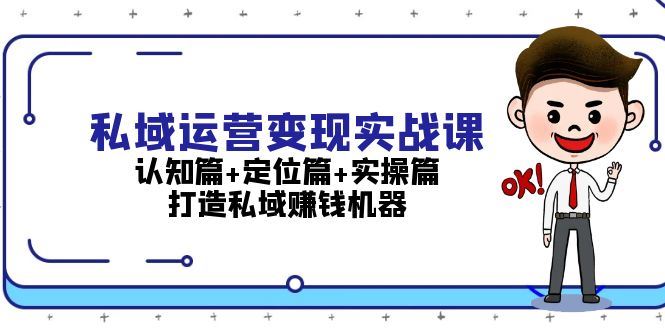 （13387期）私域运营变现实战课：认知篇+定位篇+实操篇，打造私域赚钱机器-大海创业网