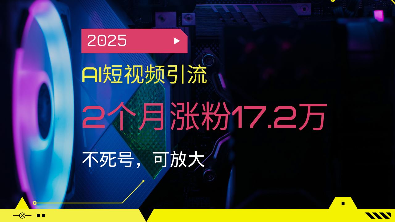 （14213期）2025AI短视频引流，2个月涨粉17.2万，不死号，可放大-富业网创