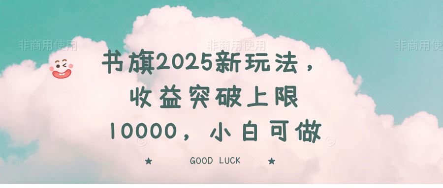 （14519期）书旗2025新玩法，收益突破上限10000，小白可做-富业网创