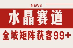 小红书某音水晶赛道引流获客 自热矩阵日引200+
