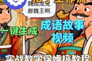 Coze扣子智能体工作流一键生成成语故事短视频，保姆级实战搭建教学