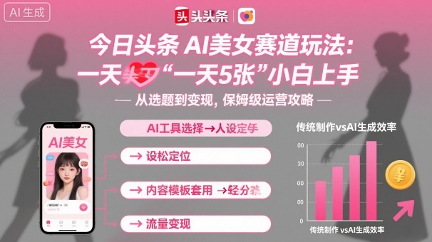 今日头条AI美女赛道玩法,一天轻松5张,小白轻松上手 今日头条AI美女赛道玩法,一天轻松5张,小白轻松上手