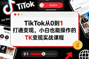 TikTok从0到1打通变现，小白也能操作的TK变现实战课程