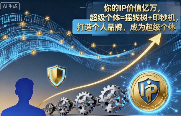 你的IP价值亿万,超级个体=摇钱树+印钞机,打造个人品牌,成为超级个体-万力资源网_专注分享网络赚钱副业项目-创业项目分享