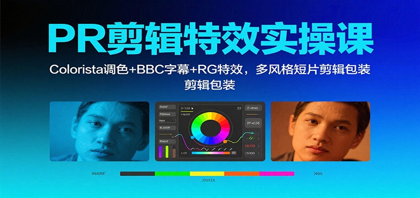 PR剪辑特效实操课:Colorista调色+BBC字幕+RG特效,多风格短片剪辑包装-万力资源网_专注分享网络赚钱副业项目-创业项目分享