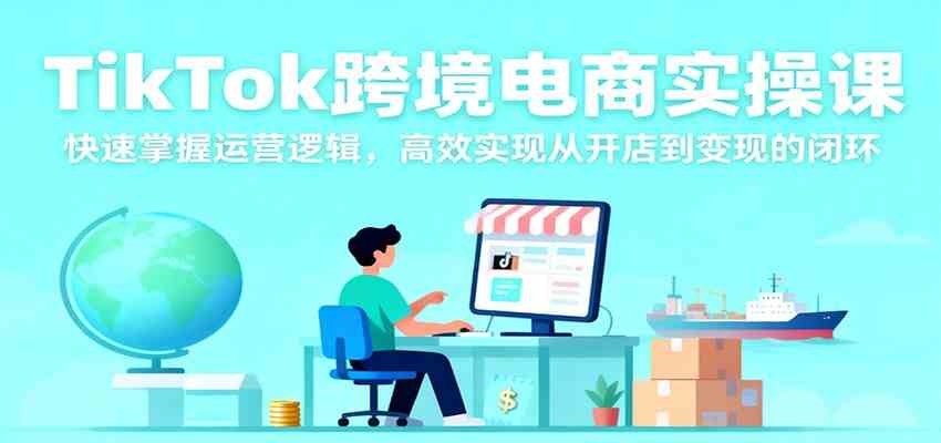 TikTok跨境电商实操课,快速掌握运营逻辑,高效实现从开店到变现的闭环-苏武资源网