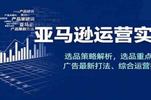 亚马逊运营实操，选品策略解析，选品重点方法、广告最新打法、综合运营技巧等