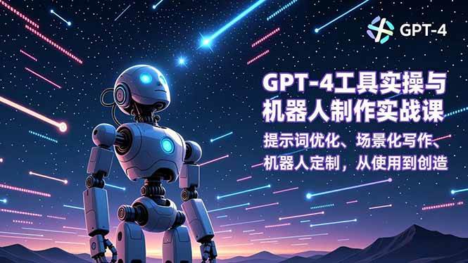 （16837期）GPT-4工具实操与机器人制作实战课：提示词优化、场景化写作、机器人定制，从使用到创造