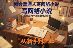 教会普通人写网络小说，助您成为一名职业网文作家