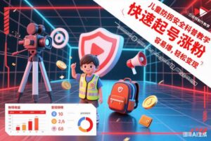 儿童防拐安全科普知识视频制作教学，快速起号涨粉，容易爆，轻松变现