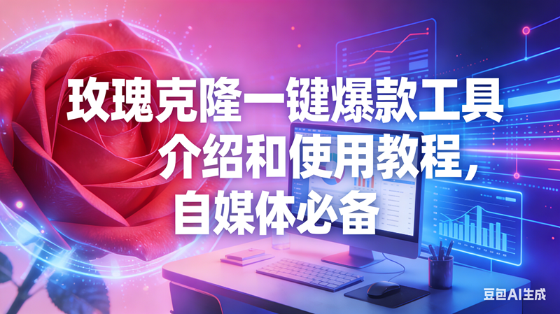 (16772期)玫瑰克隆工具,自媒体必备,一键爆款工具详细介绍和使用教程