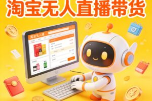 淘宝无人直播带货，24小时自动卖货，月佣金1W+，不违规不封号，不用露脸