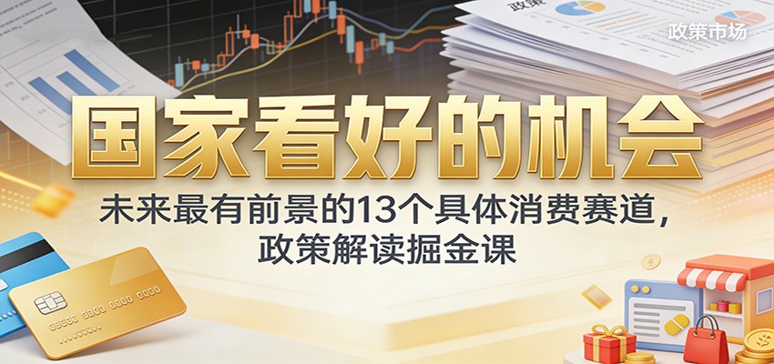 公众号付费文章：国家看好的机会，未来最有前景的13个具体消费赛道，政策解读掘金课-苏武资源网