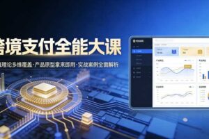 跨境支付全能大课，系统理论多维覆盖，产品原型拿来即用，实战案例全面解析