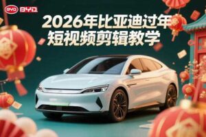 比亚迪过年短视频剪辑教学，车企短视频过年剪辑方案
