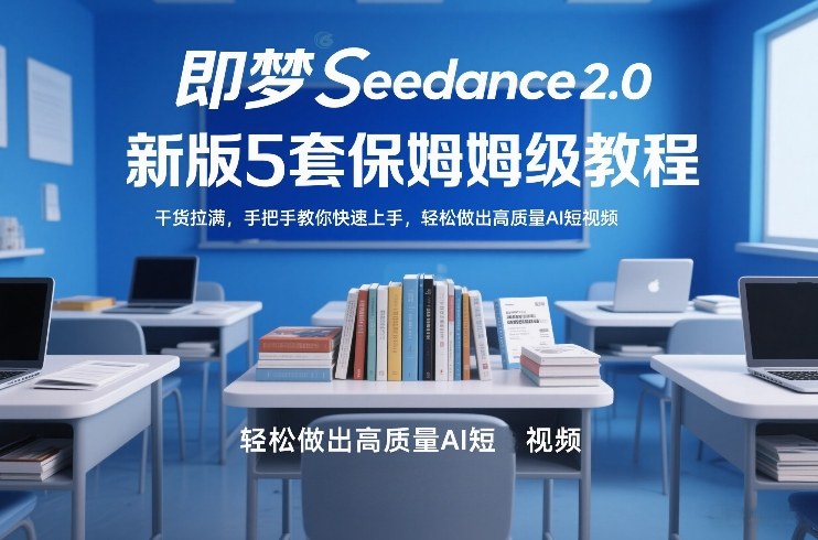 即梦Seedance2.0新版5套保姆级教程，干货拉满，手把手教你快速上手，轻松做出高质量AI短视频-知与行创业网