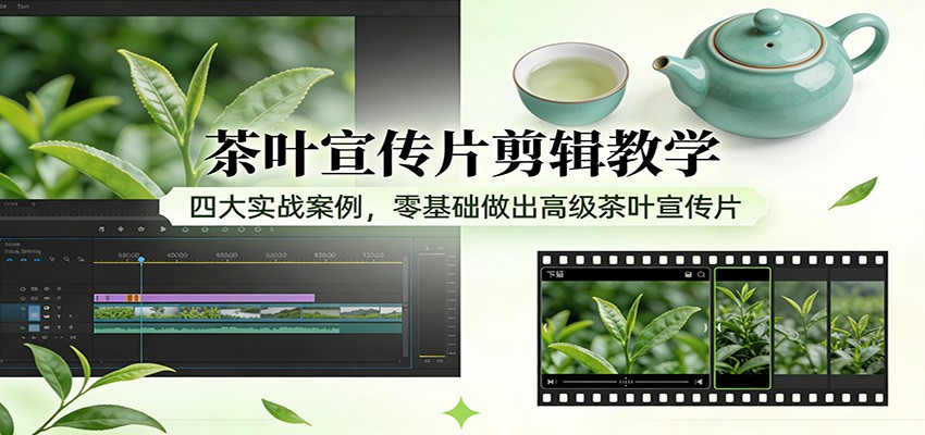 茶叶宣传片剪辑教学：四大实战案例，零基础做出高级茶叶宣传片-大牛创业网