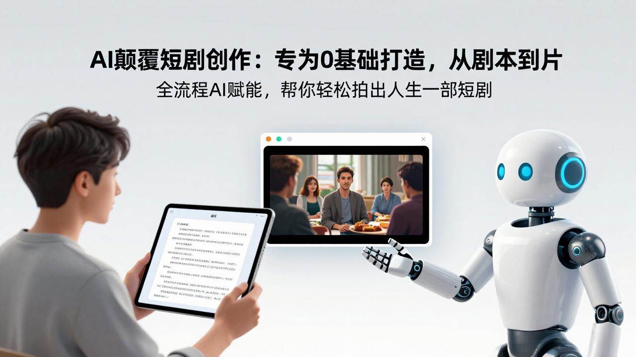 （17564期）AI颠覆短剧创作：专为0基础打造，从剧本到成片全流程AI赋能，帮你轻松拍出人生第一部短剧