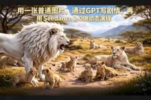 用一张普通图片，通过GPT写剧情，再用Seedance 2.0做动态演绎，居然能生成迪士尼风格搞笑动画