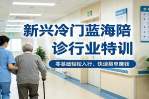 新兴冷门蓝海陪诊行业特训，零基础轻松入行，快速接单赚钱