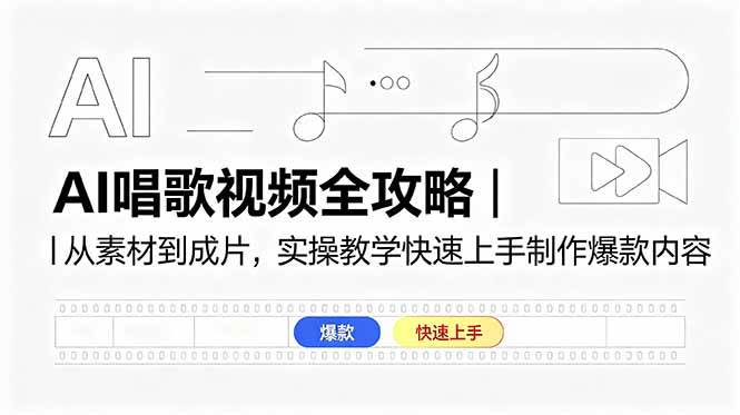 （18644期）AI唱歌视频全攻略｜从素材到成片，实操教学快速上手制作爆款内容-大牛创业网