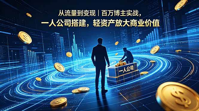 （18645期）从流量到变现｜百万博主实战，一人公司搭建，轻资产放大商业价值-大牛创业网