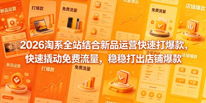 2026淘系全站结合新品运营快速打爆款，快速撬动免费流量，稳稳打出店铺爆款（更新5月12日）-知与行创业网