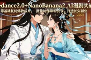 Seedance2.0+NanoBanana2 AI漫剧实战课，零基础复刻爆款成片涨粉变现，打造长久副业收益
