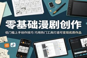零基础漫剧创作:低门槛上手创作技巧,巧用热门工具打造可变现优质作品