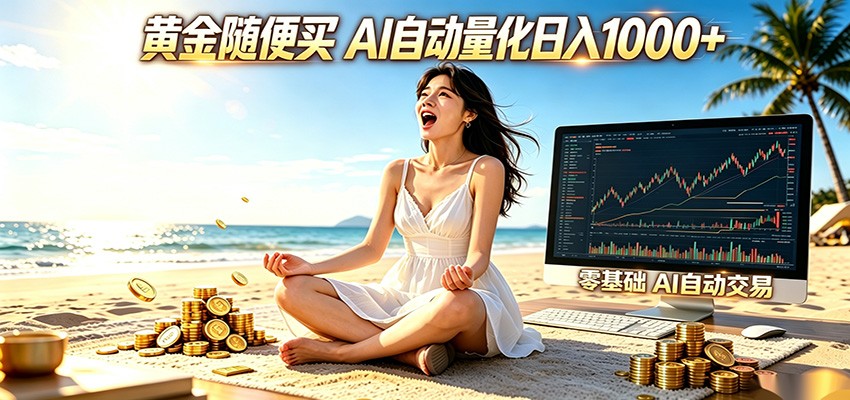 黄金随便买？AI自动外汇量化交易 在家当皇帝 日入1000+-后生网课库