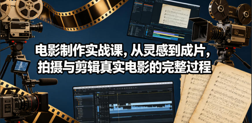 电影制作实战课,从灵感到成片,拍摄与剪辑真实电影的完整过程【原创双语字幕】-后生网课库