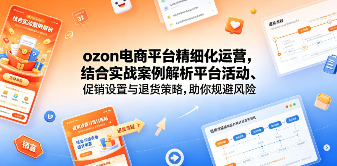 ozon电商平台精细化运营,结合实战案例解析平台活动、促销设置与退货策略,助你规避风险、提升销量-后生网课库