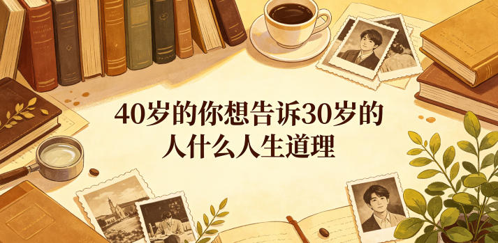 公众号付费文章：40岁的你想告诉30岁的人什么人生道理？-后生网课库
