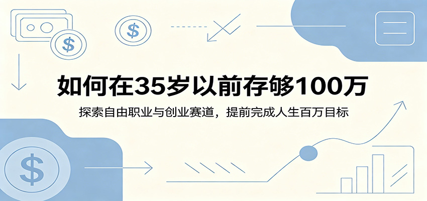 如何在35岁以前存够100万：探索自由职业与创业赛道，提前完成人生百万目标-后生网课库