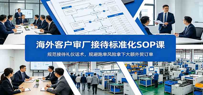 海外客户审厂接待标准化SOP课:规范接待礼仪话术,规避跑单风险拿下大额外贸订单