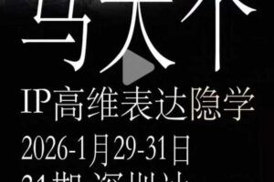 马大个《IP高维表达》全套12800线下大课笔记，手把手教你打造个人IP