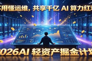 不用懂运维，共享千亿 AI 算力红利，2026AI 轻资产掘金计划