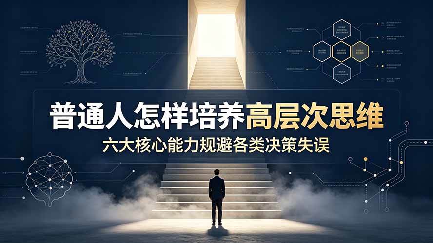 （19479期）付费文章：普通人怎样培养高层次思维，六大核心能力规避各类决策失误