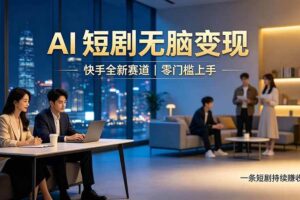 (19577期)别乱找副业了,快手 AI 短剧零门槛长久被动增收