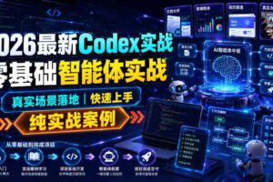 2026最新Codex实战零基础智能体实战，真实场景落地，快速上手，纯实战案例