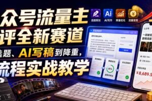 公众号流量主剧评全新赛道，从选题、AI写稿到降重，全流程实战教学