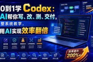 从0到1学Codex：让AI帮你写、改、测、交付，完整系统教学，利用AI实现效率翻倍