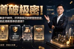 （19661期）付费文章：道破极密！原来这个时代，打开你自己的财富和前途，有如此清晰简单的思路？